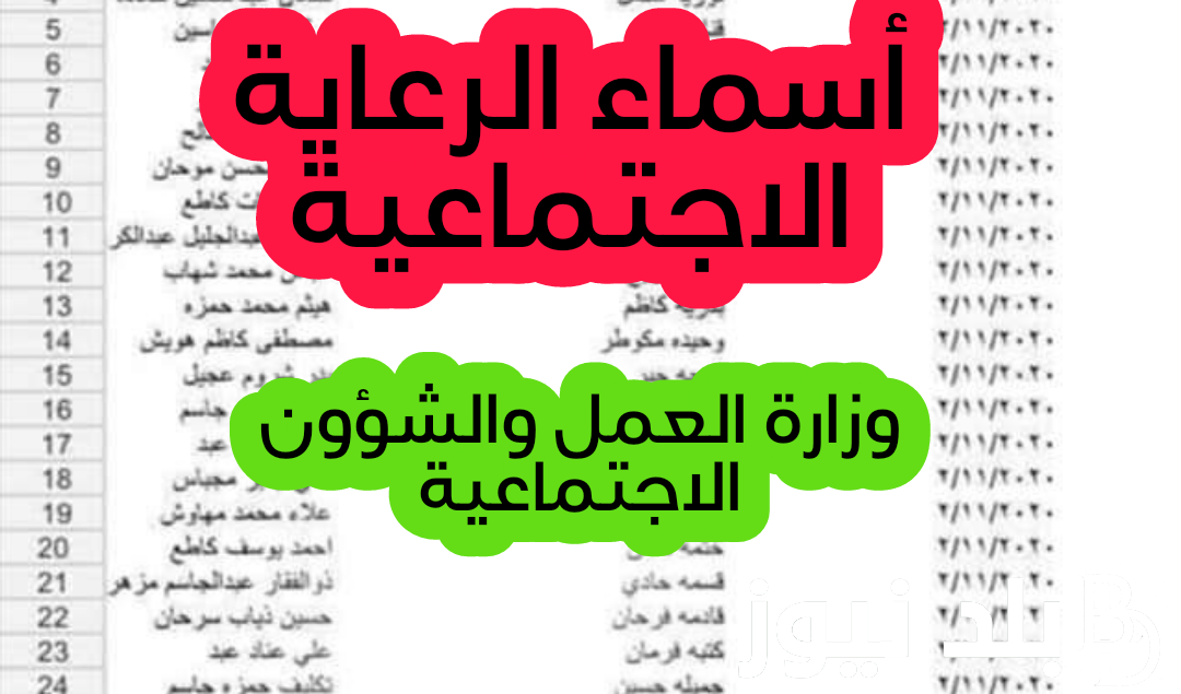 تعرف على….اسماء المشمولين بالرعاية الاجتماعية 2024 الوجبة السابعة من خلال منصة مظلتي