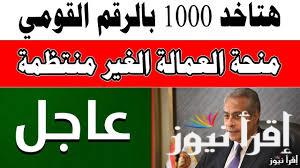 “منحه 1000 جنية” صرف منحة العمالة الغير منتظمة 2025 ورابط التسجيل فيها عبر بوابة القوي العاملة