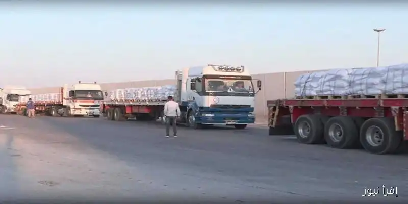 بالتعاون مع مصر: 20 شاحنة إماراتية تعبر من كرم أبو سالم إلى قطاع غزة