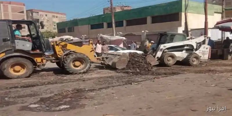 حملة شاملة لإزالة الإشغالات المخالفة في منطقة حلقة السمك بالزقازيق