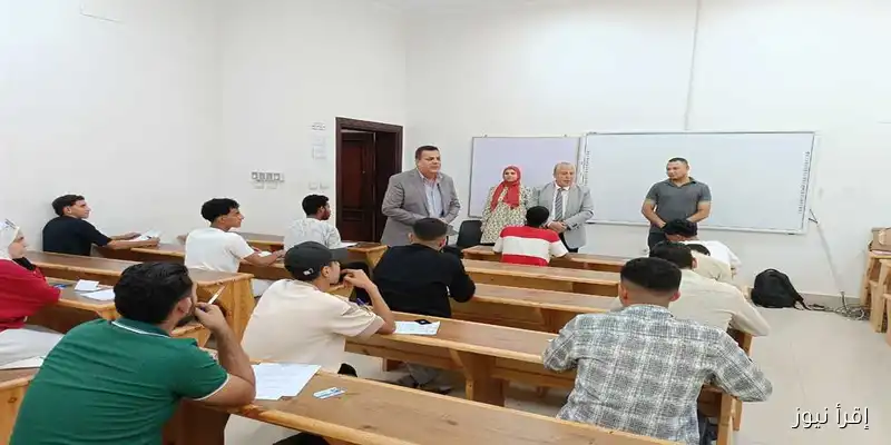 رئيس جامعة بني سويف التكنولوجية يزور اختبارات الدور الثاني ولجان اختيار المرشحين للوظائف الجديدة