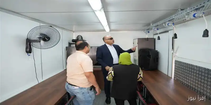 وزير العمل يقوم بجولة تفقدية لوحدتي تدريب متنقلتين استعدادًا لتشغيلهما غدًا في الغربية